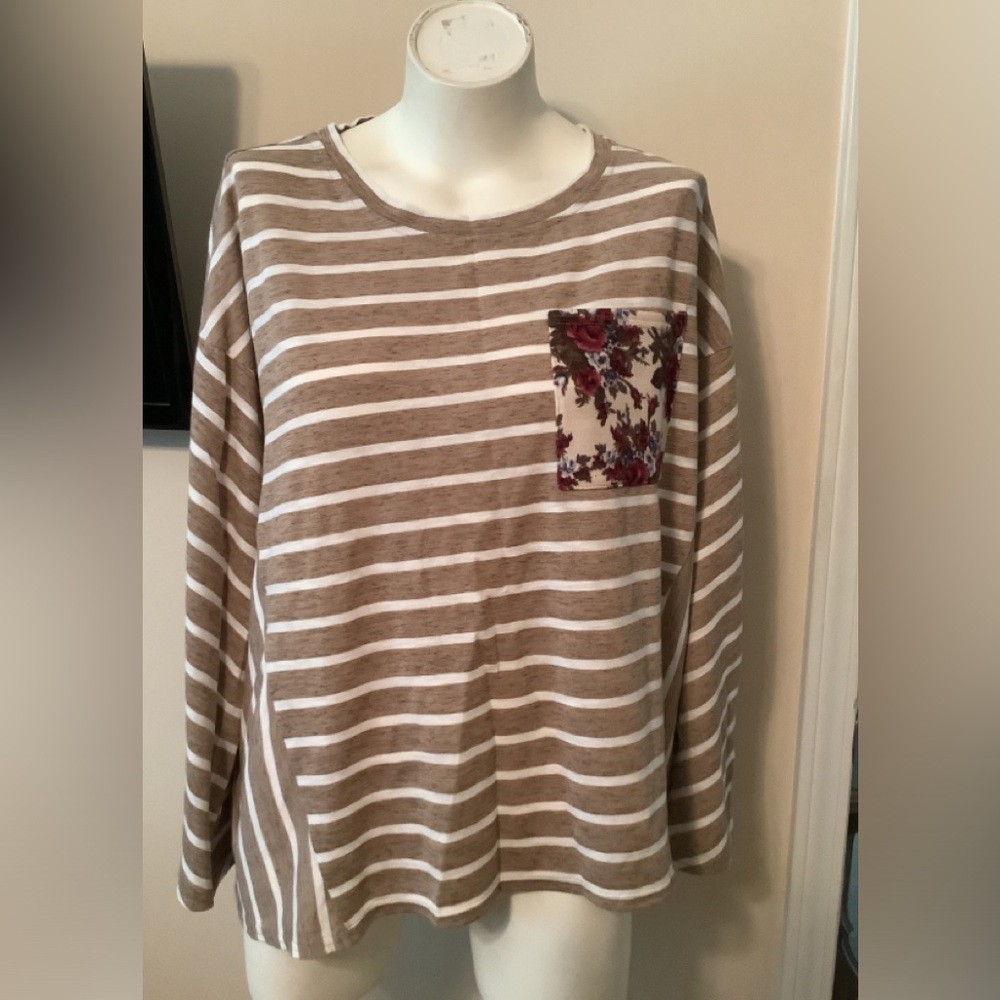 Umgee striped and floral top
